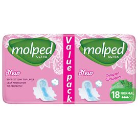 Прокладки гигиенические MOLPED Normal, 4 капли, 18 шт