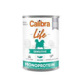 Корм Calibra Dog Life can Sensitive Salmon with rice, влажный, 400г