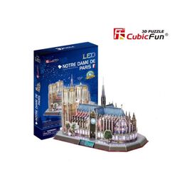 3D Puzzle CUBICFUN Notre Dame de Paris, cu iluminare LED, 149 elemente