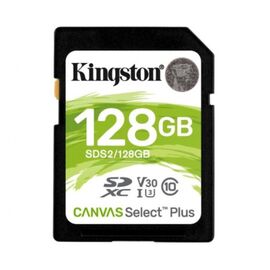 Карты памяти SD KINGSTON Canvas Select Plus, Class10, UHS-I, U1, V10, 128GB