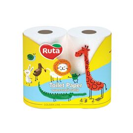 Туалетная Бумага RUTA Kids 2 слоя, 4 рулона