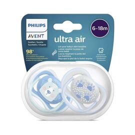 Suzeta AVENT Ultra Air Boy, din silicon, 6-18m, 2buc