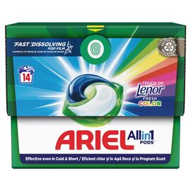 Capsule pentru spalare ARIEL Tol Fresh, pentru rufe colorate, spalare automata, 14 buc