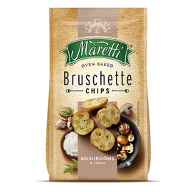 Bruschette MARETTI Mushrooms&Cream, cu gust de ciuperci si smantana, 140 g