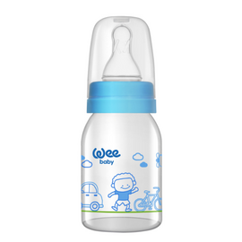 Biberon de sticla WEEBABY, pentru hranire nr. 1, 125 ml