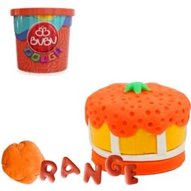 Plastilina de modelat BUBU PLAY DOUGH in borcanel, orange, 1 buc x 125 g