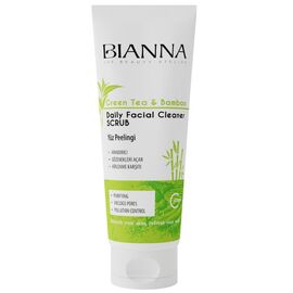 Scrub facial de curatare zilnica BIANNA Ceai Verde si Bambus, 200 ml