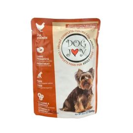 Hrana pentru caini DOG JOY Adult, umeda, cu pui, 100g