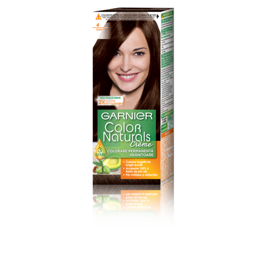 Крем-краска для волос GARNIER Color Naturals, 4 Каштан, +крем-маска, 112 мл