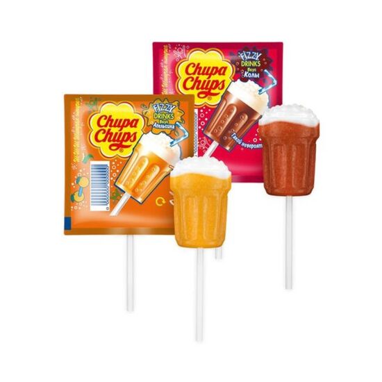 Карамель Chupa-Chups 3D Fizzy Drinks, 15 г