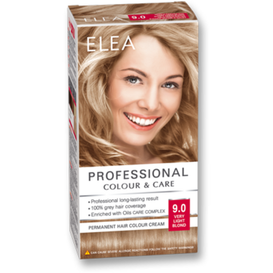 Vopsea pentru par SOLVEX Elea, 9.0 - Blond foarte deschis, 138 ml