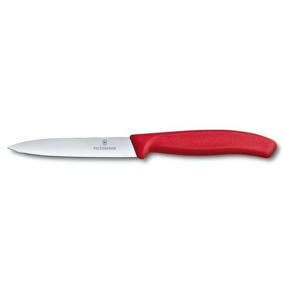 Нож VICTORINOX Swiss Classic, paring, strainght, pointer tip, red, 10см, 6.7701