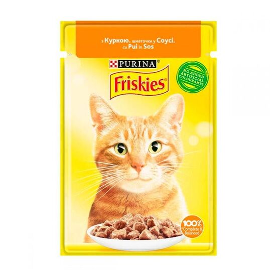 Hrana umeda pentru pisici FRISKIES Pui in sos, 85g