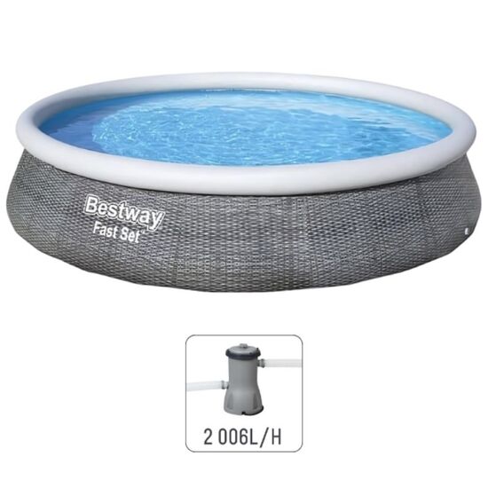 Piscina gonflabila BESTWAY Fast Set cu pompa de filtrare, 396 х 84 cm