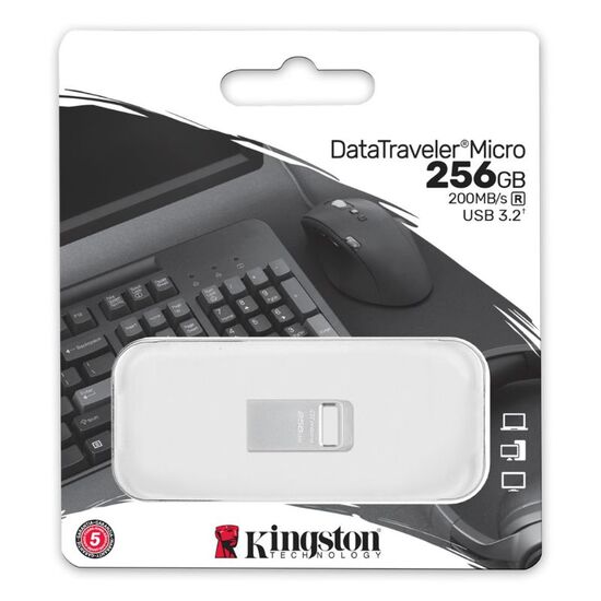 Накопитель KINGSTON USB 3.2, DataTraveler Micro G2, Metal casing, 256 GB, изображение 3