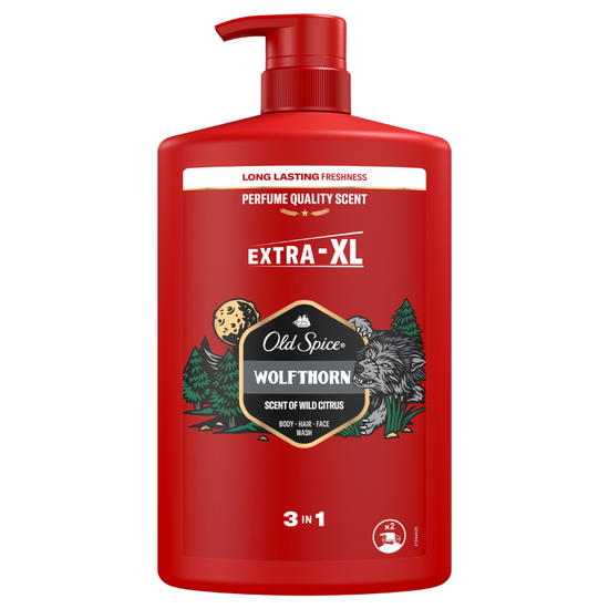 Гель для душа и шампунь 3 в 1 OLD SPICE Wolfthorn, для тела, волос и лица, 1000 мл