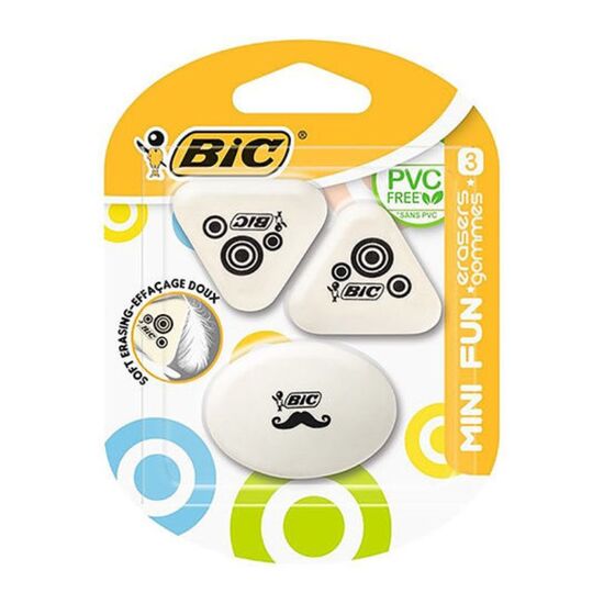 Набор ластиков BIC Mini Fun, 3 шт, блистер