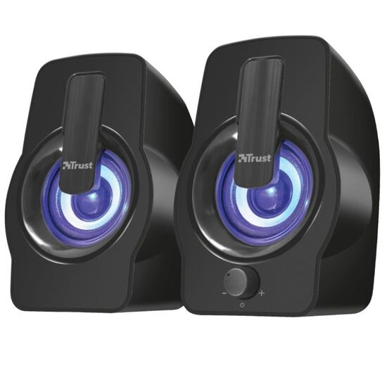 Колонки TRUST Gemi RGB 2.0, 12W, черный