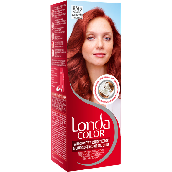 Vopsea pentru par LONDA COLOR Rosu Ca Focul 8/45, 110 ml